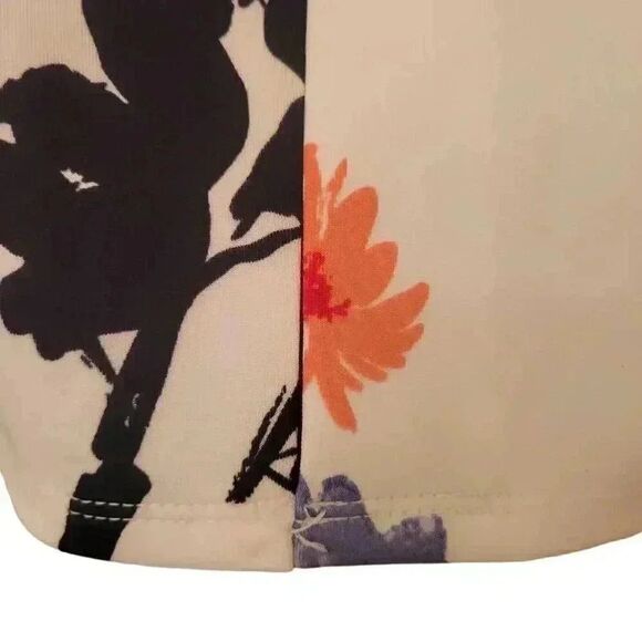 NYCC Women's White, Black, Navy, Red & Orange Floral Poly/Spandex Straight Pull - Picture 7 of 9